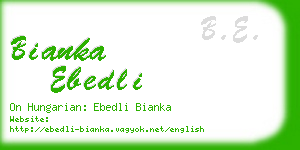 bianka ebedli business card